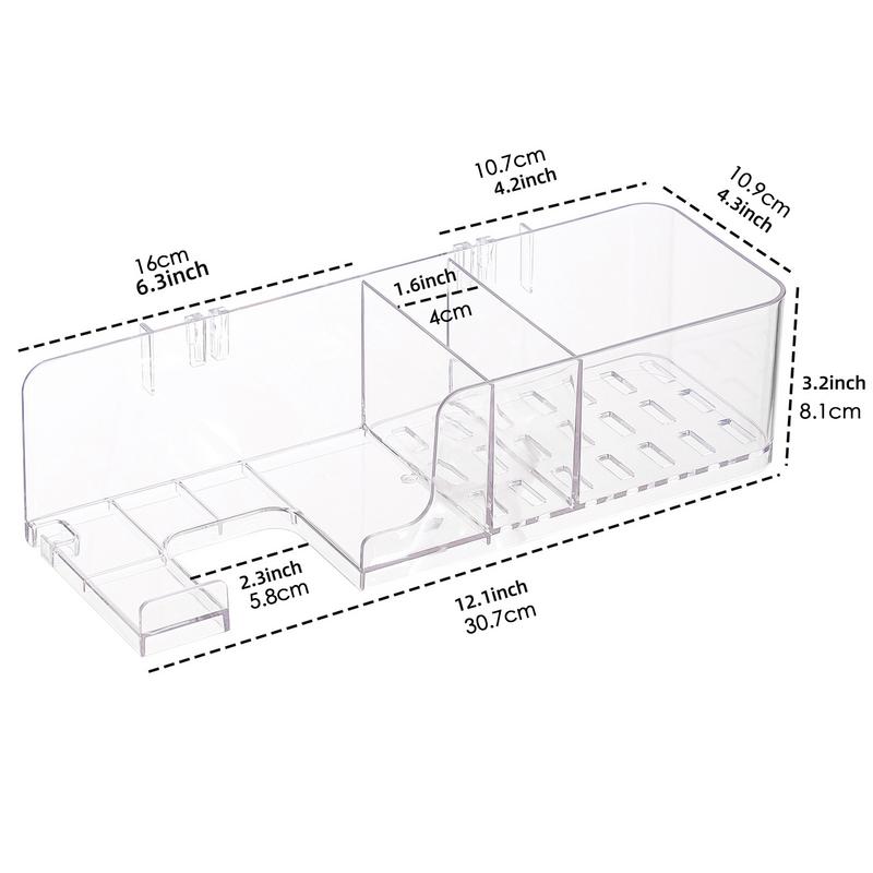 

Держатель для фена Органайзер для фена Прозрачный Настенный Самоклеящийся Компактный Без сверления Хранение на туалетном столике в ванной комнате Быстрый доступ CHINA