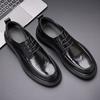 New Men's First-layer Cowhide Casual Leather Shoes Big Head Thick Sole Leather Business Dress Men's Shoes Breathable Single Shoes Men's