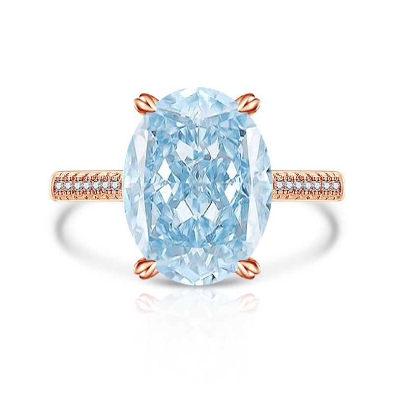 2026 Flash Pigeon Egg Papalacha Ring Luxury High Carbon Diamond Ice Flower Cut Ring Female