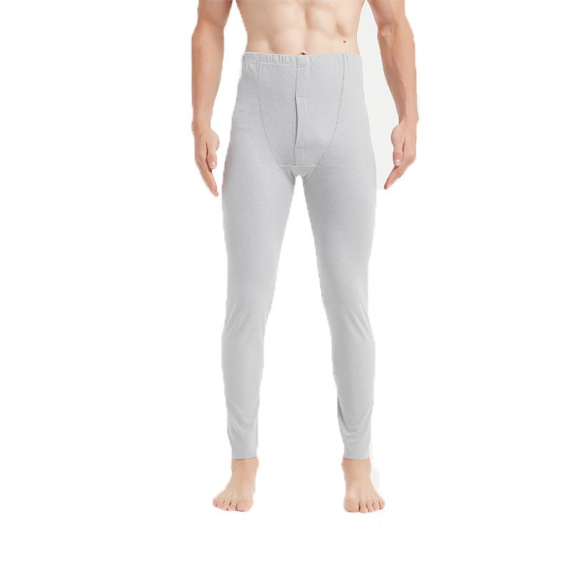 Pánské bezešvé sametové hřejivé kalhoty nadměrné velikosti slim fit - zimní bavlněná vlněná základní vrstva