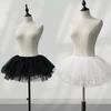 Damen 28cm Petticoat 6 Lagen Tüll Bubble Puffy Rock Ohne Reif Tüllröcke Crinoline Unterhemd Kurze Länge Halbe Unterröcke Kleid