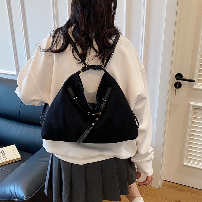 Suede Shoulder Bag for Women Fashion Hobo Handbag with Adjustable Strap