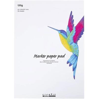 Drawing Paper Pad - Creativ Company - A4 - 120 G - 30 Sheets - White