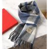 100 pure wool scarves for men and women, winter high-end new plaid scarves, gifts for couples