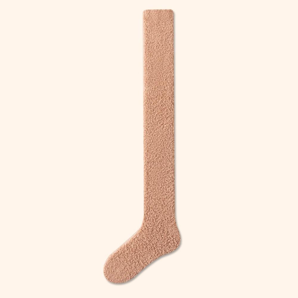 Coral Fleece Long Tight Socks Soft Foot Warmers Fashion Boot Socks  Fall Winter