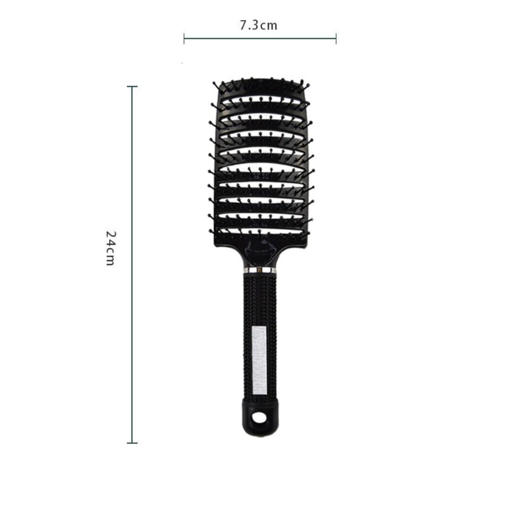 Plastic Scalp Hair Brush Black White Red Purple Curved Massager Brush Anti-static Wide Tooth Hairdressing Styling Tools