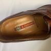 Vintage 80s A Testoni Old Logo Semi Brogue Straight Tip Leather Shoes Size 11 Brown(USED)