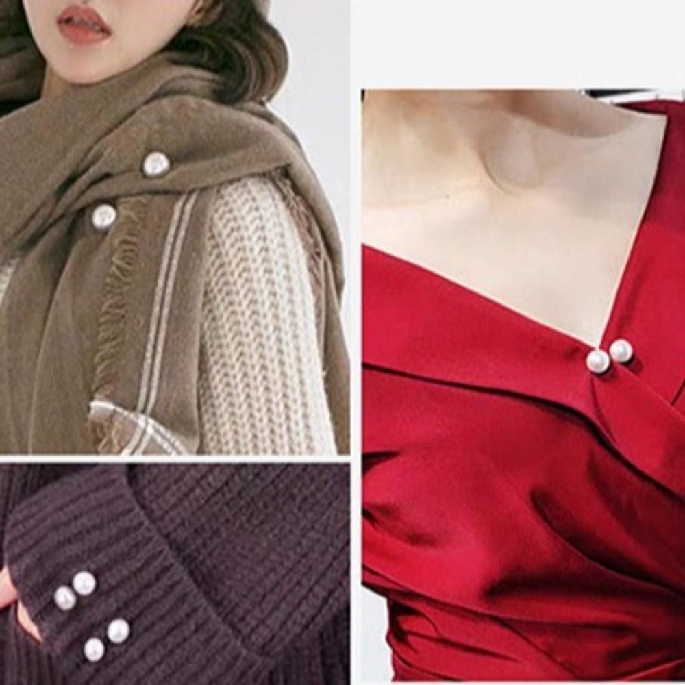 Leak Proof Metal Brooch Imitation Pearl Waist Buckle Creative Dress Brooch  Waist Tightening