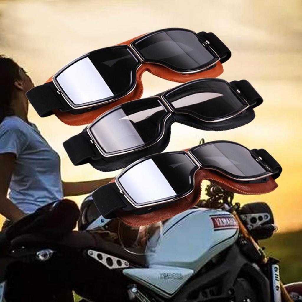 Unisex Vintage Motocyklové Motocyklové Větruodolné prachotěsné pilotní brýle pro Harley