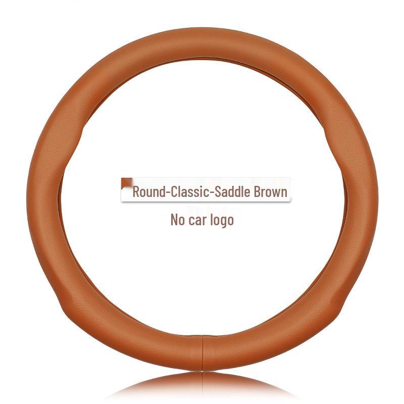 Premium Genuine Leather Steering Wheel Cover for Modern Cars: Mistra, Tucson, Santa Fe, Reina, IX35, IX25, Elantra, Langdong