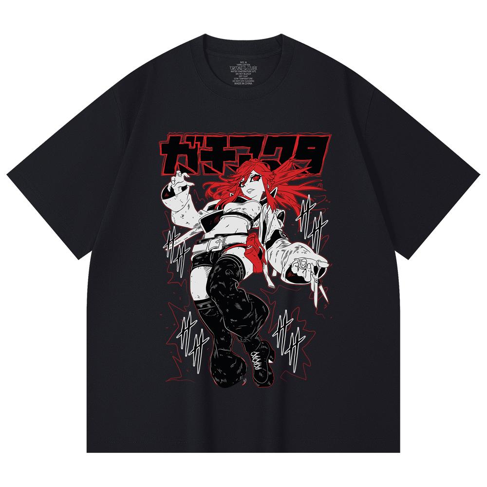 230 Gsm 100% Cotton Gachiakuta V6 Riyo White Print Unisex Heavy Cotton T Shirt