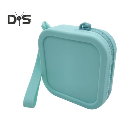 Münzgeldbörse für Münzen, Kopfhörer, Dokumente, Silikon, leicht, glatt, mit Reißverschluss, Schlüsselanhänger, Ringhalter, tragbare Tasche für den täglichen Gebrauch, Einkaufen, Pendeln