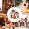 Gingerbread House Tree Topper Light Up Mini Gingerbread House Ornaments Soft Clay Fairy Tale Candy House For Christmas Tree
