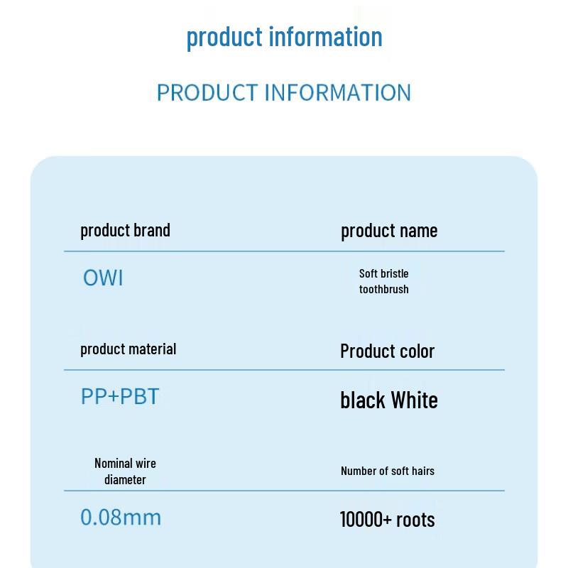 OWI 10,000 Bristle Ultra-Soft Toothbrush 4-Pack