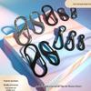 Zinc Alloy Double-Headed Keyring with Black S-Shaped Climbing Buckle and Hook