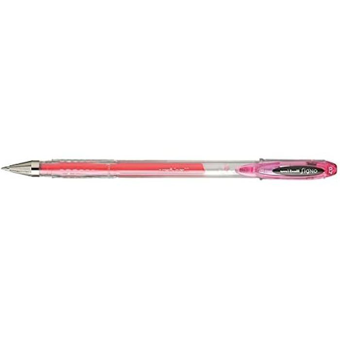 Stylo Gel - UNI-BALL - UM-120 SIGNO - Couleur Rose - Pointe Moyenne - Non Rechargeable