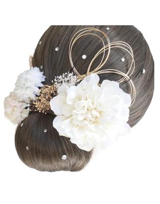 [Lomeri] Dahlia Hair Ornament - Dried Flower - for Kimono, Japanese Clothing, Yukata, Furisode, Coming-of-Age Ceremony, Wedding, Graduation,