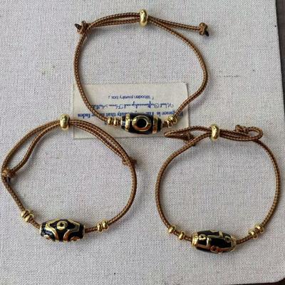 Nine Eyes Dzi Bead Series Bracelet Premium Light Luxury Enamel Men'S And Women'S Adjustable Hand Rope