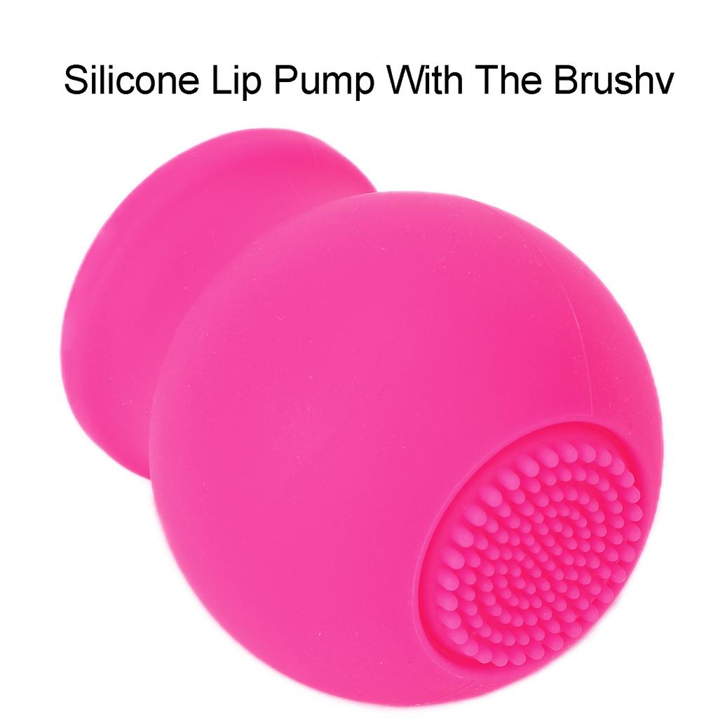 Lip Plumper Device Buty Mouth Quickly Face Cln   Silicone Lip Pump With Brush