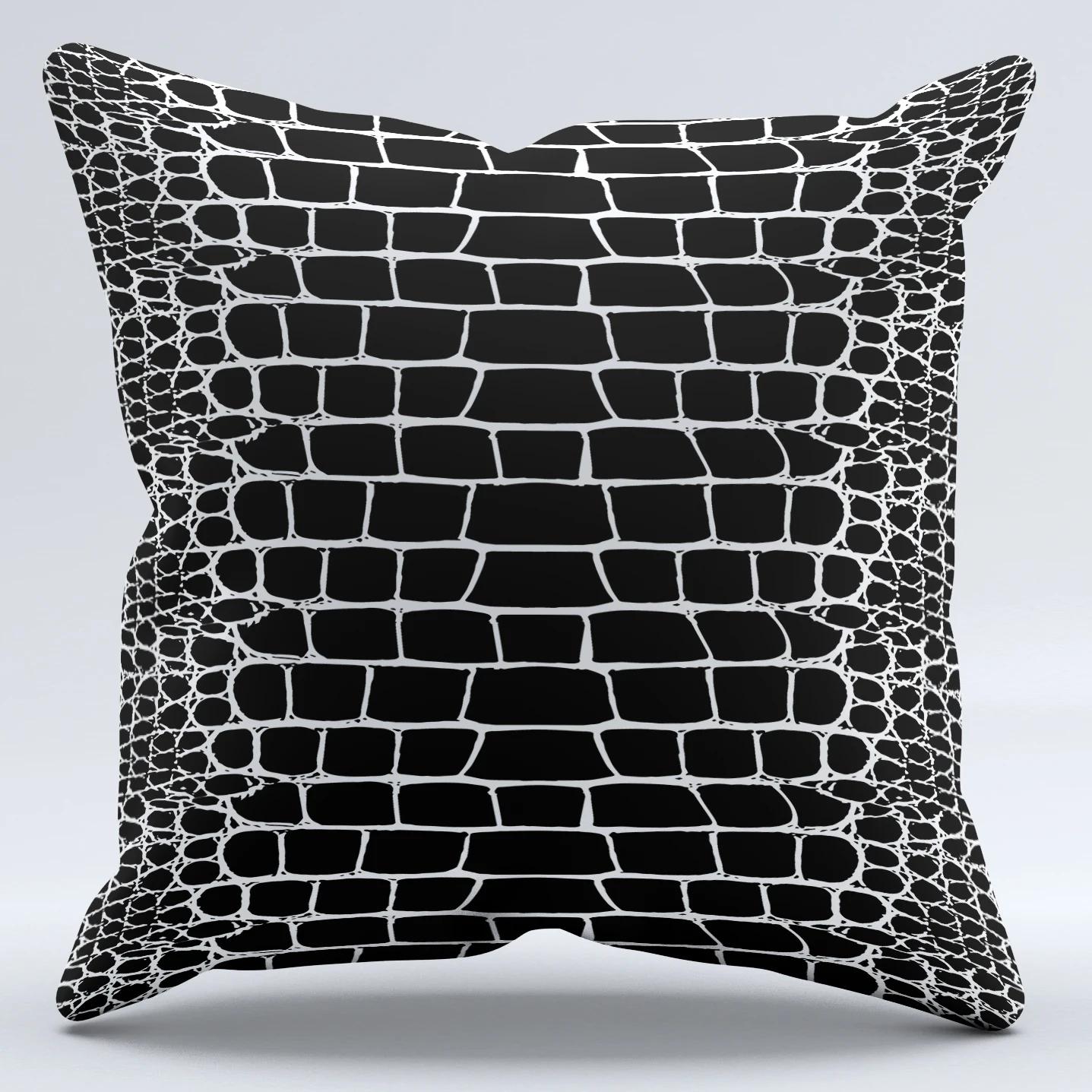 Ретро леопардовый узор декоративная домашняя наволочка квадратная офисная наволочка 55x55cm шоколадный