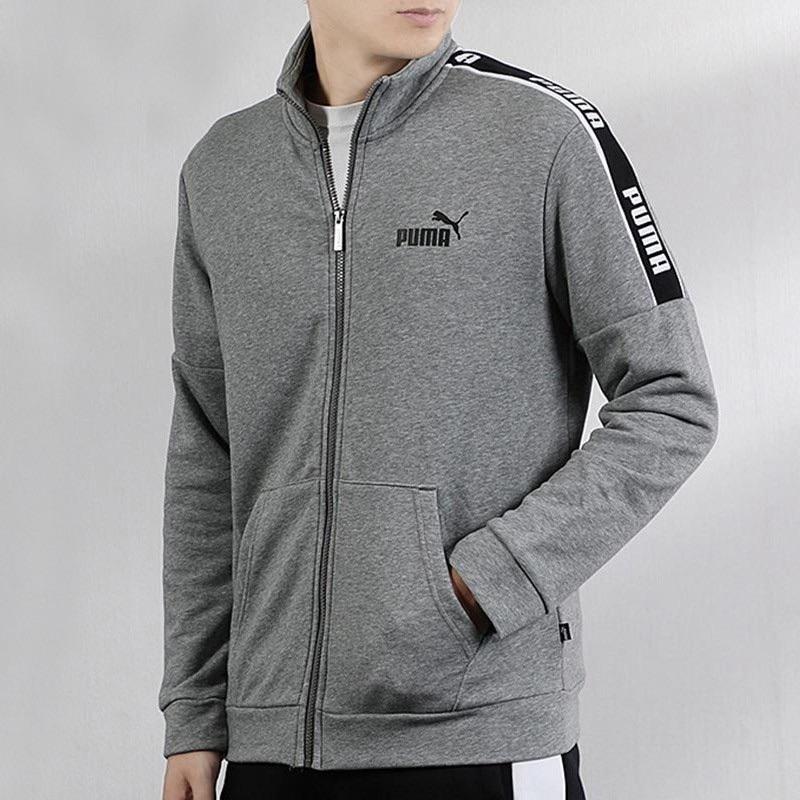 Puma Větruodolná bunda s potiskem písmen na zip, sportovní s dlouhým rukávem, pánské bundy 580435-03