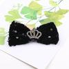 Korean Style Sequin Bow Hair Clip for Girls - Crown 3D Top Hairpin Accessory