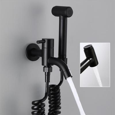 Black Brass Bathroom Shower Faucet Bath Faucet Cold Tap With Hand Shower Head Set Wall Mounted Black Shower Set Bathroom