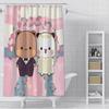 Cartoon Q-Quarto B-Bubu and Dudu Shower Curtain Waterproof Polyester Fabric Bath Curtains Home Bathroom Decor Curtain With Hook