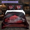 Set Biancheria da Letto a 3 Pezzi Sunderland Football Morbido Set Copripiumino con Federe Set Decorazione Camera da Letto per la Casa