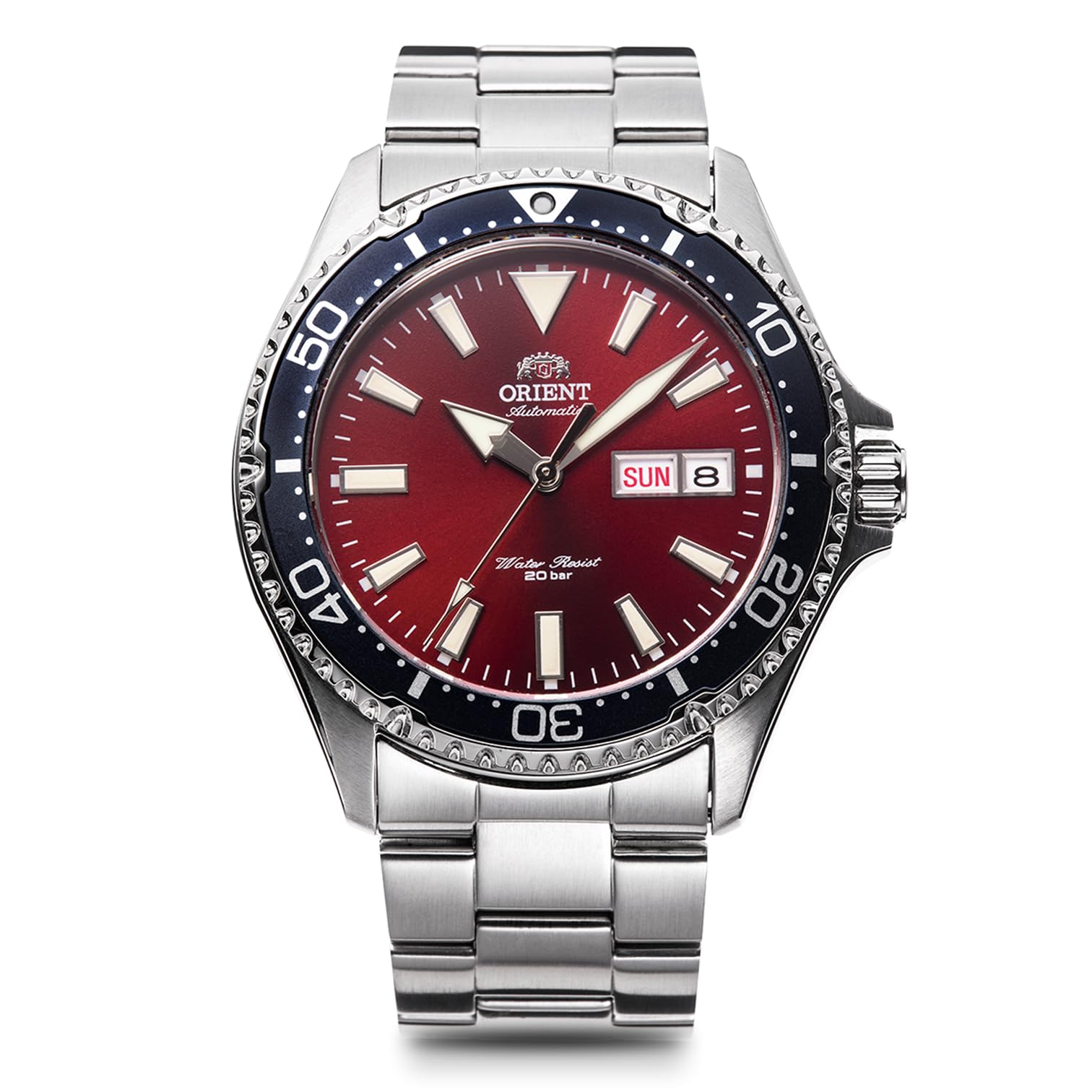 

Orient Mako RN-AA0003R Автоматические Красные Дайверские Япония серебряный