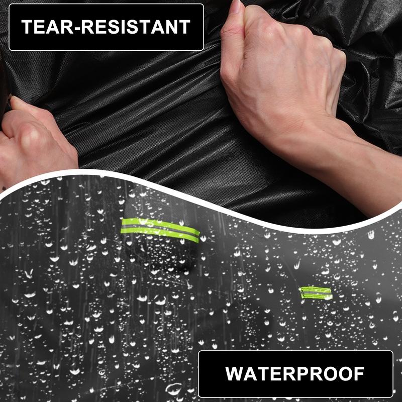 Motoforti Waterproof 210D-PU Oxford Car Cover for GMC Sierra 6.6ft Bed with Zipper Black