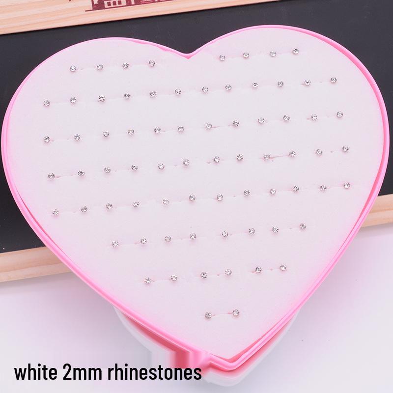 Women's Heart Stud Earrings Set in Acrylic Resin - Boxed Jewelry Accessory