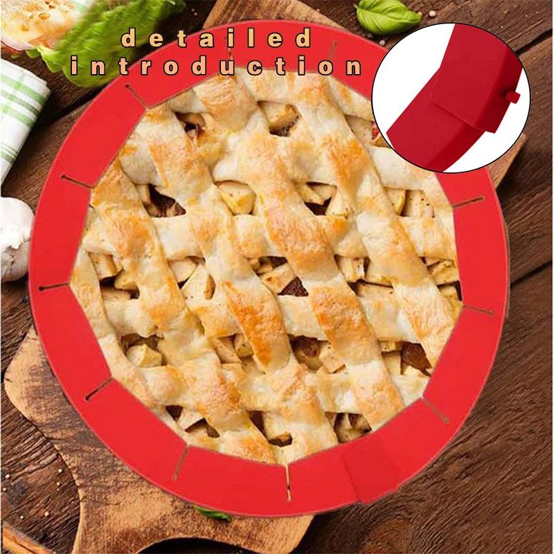 Tools Reusable Pie Protector Kitchen Crust Pizza Protectors Shield Baking Crust Silicone Cover Pie Adjustable Pie Bake