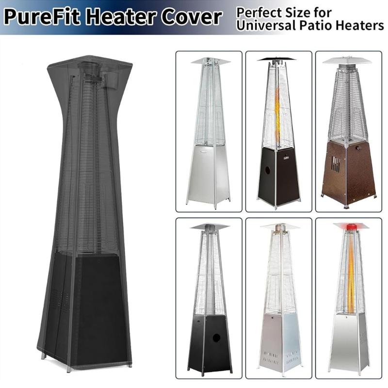 Weather Resistant Outdoor Heater Cover Protects Against Sun Rain Snow and Dust for Garden Patio Pyramid Torch Home Use