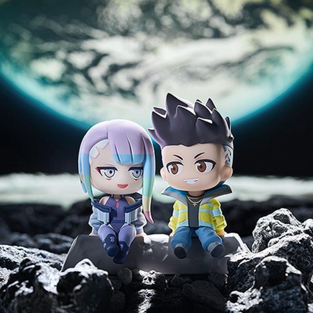 8cm Anime CYBERPUNK: EDGERUNNERS Qset To The Moon Lucy David Actionfigur Schreibtischdekorationen PVC Sammlermodell Spielzeug Hobbys