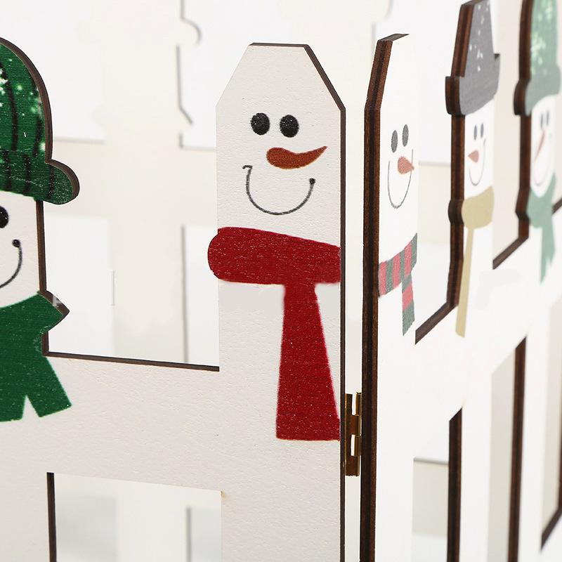 2ΤΜΧ Φράχτης Δέντρου Πάρτι Διακόσμηση Δέντρου Διακόσμηση Αυλής Φεστιβάλ Χριστούγεννα Ξύλινος Φράχτης 30 * 30εκ