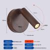 Walnut Wall Lamp with Switch - Bedroom & Hotel Bedside Reading Light