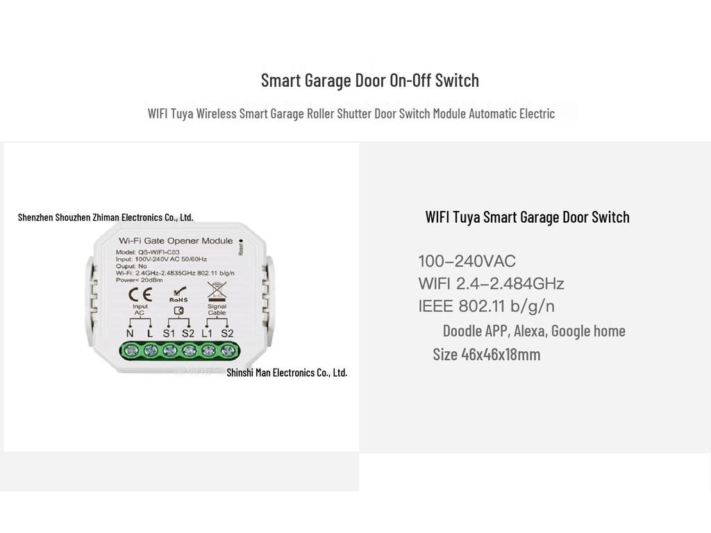 ZIGBEE Tuya Smart Garage Door Controller