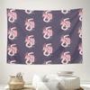 Japanese Floral Tapestry Wall Hanging Sakura Blossom Decor Aesthetic Room Divider Vintage Kimono Fabric Zen Garden Art Home Deco