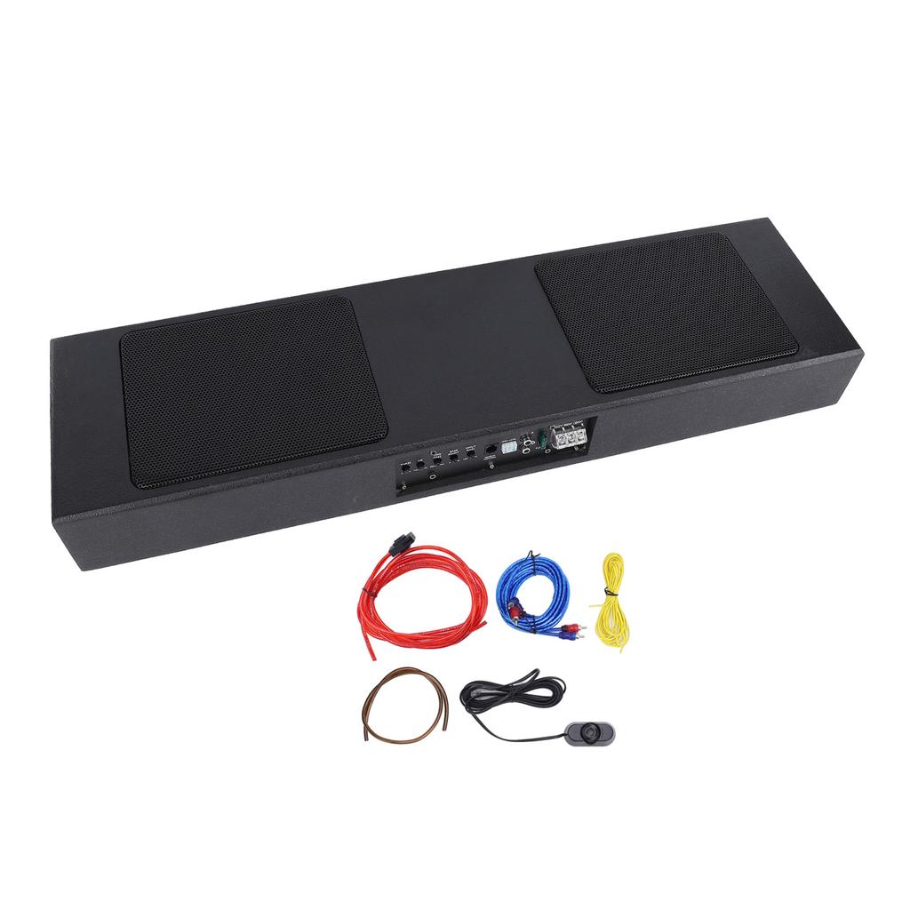 800W Car Subwoofer Slim Under Seat Active Powered Subwoofer High Low Level Input Car Truck Sound Sub with Built in Amp