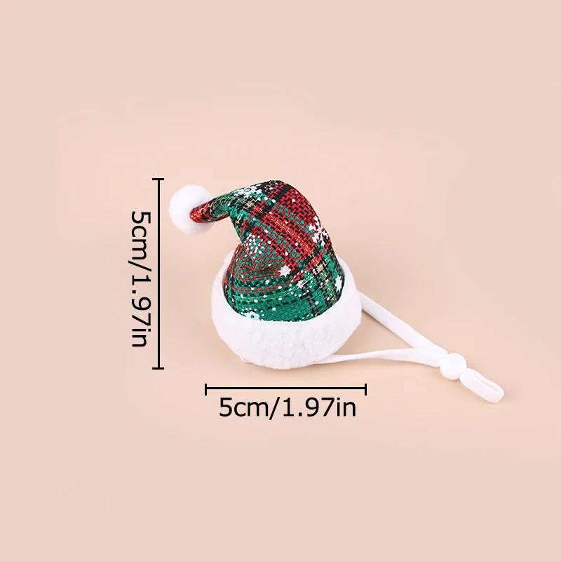 Pet Mini Plush Christmas Hat Cute Felt Ball Bowknot Bell Santa Hat Cats Dogs Xmas New Year Party Caps Pet Navidad Costume Decor
