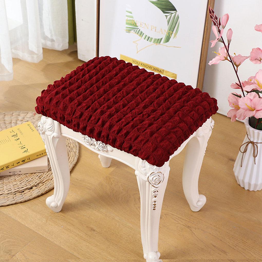 2 Stück/Set Elastischer Schminkhockerbezug Modisch für jede Umgebung Mehrzweckstoff Stretch Rechteck Barhockerbezüge, beige