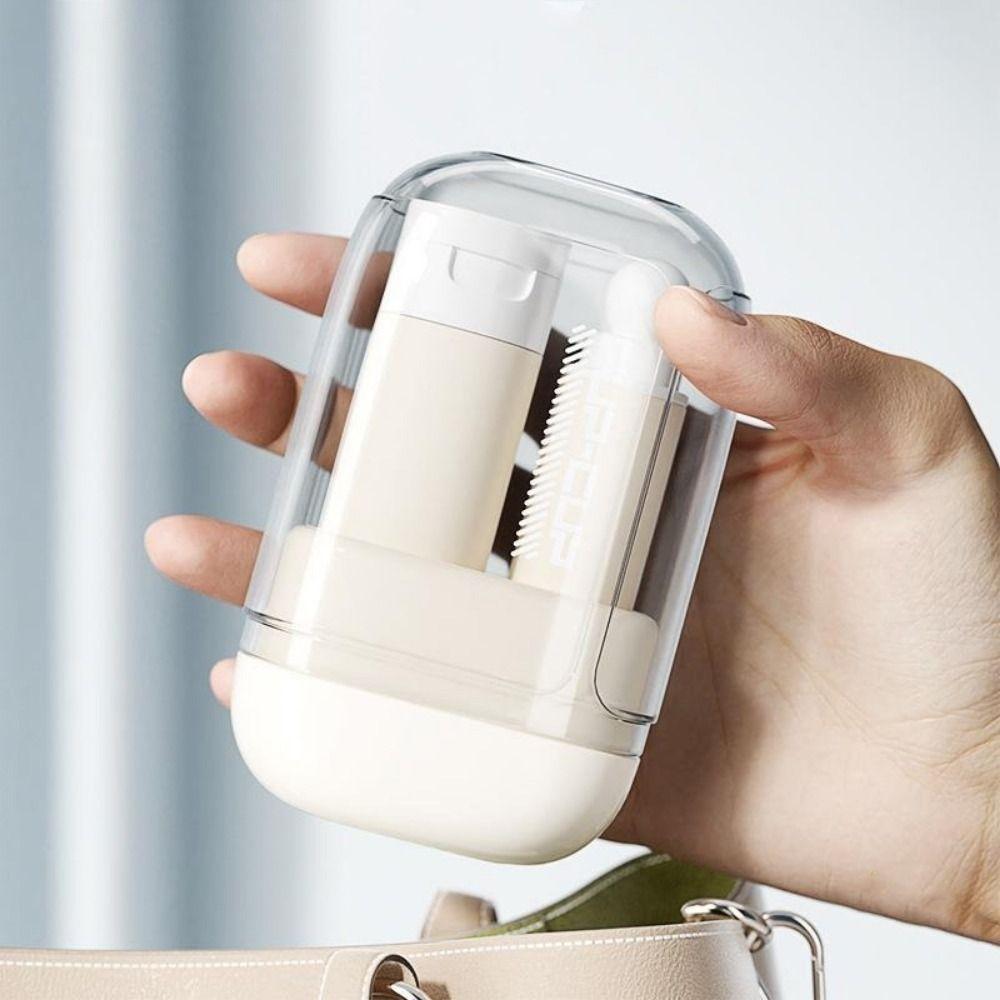 Plastic 3 in 1 Travel Toothbrush Set Folding Mouthwash Cup Travel Toothbrush Cup  Business Trips