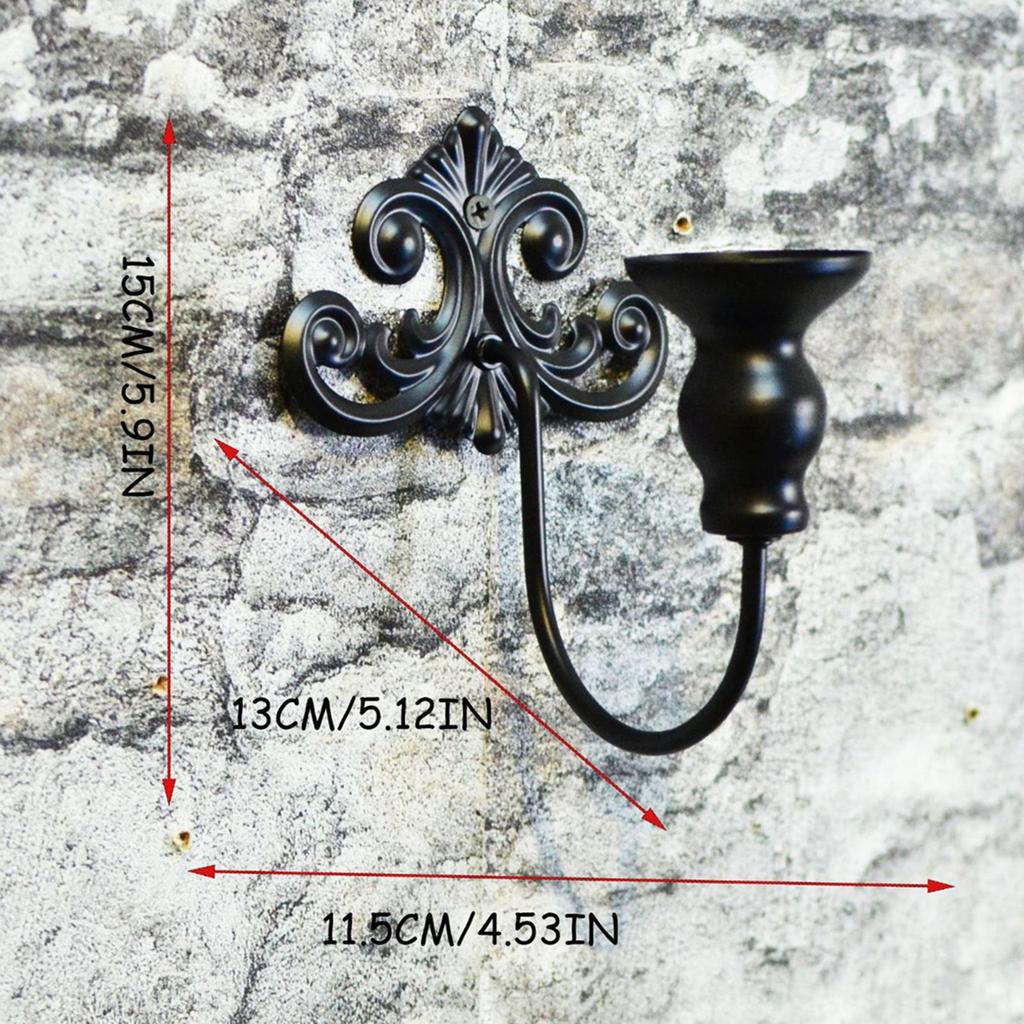 2 Pieces Candle Sconces Rustic for Stick Candles Wall Sconce Candle Holder Iron Candle Cup Wall Decor for Anniversary Bedroom
