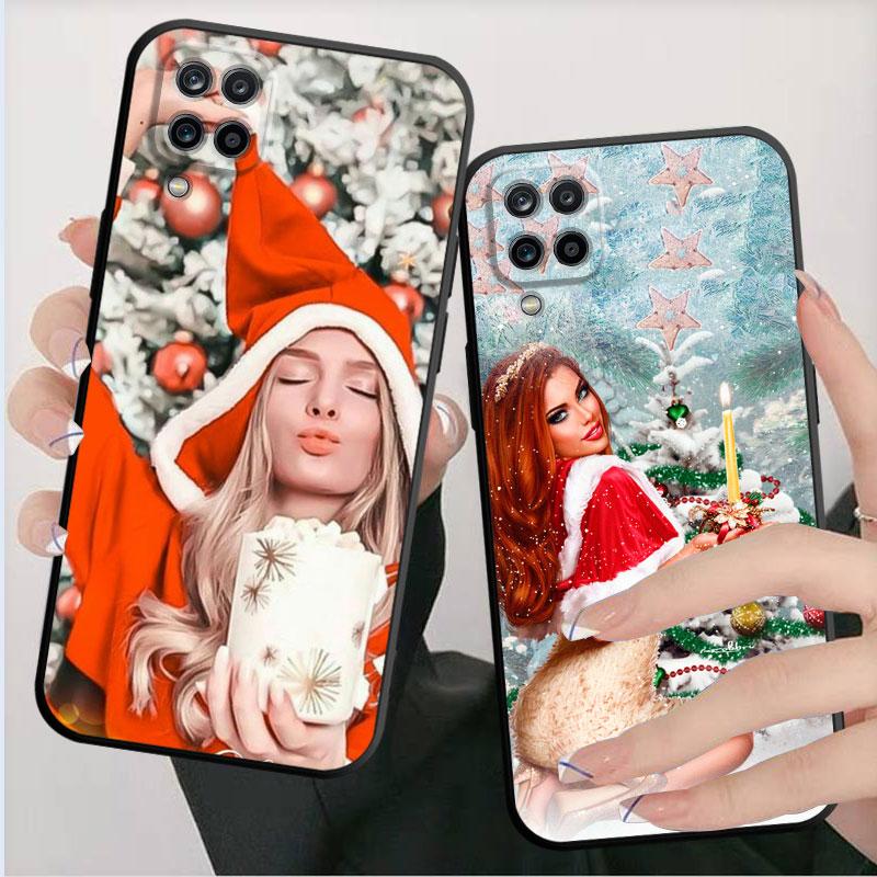 Buon Natale Regalo Ragazza Custodia Nera Posteriore per Google Pixel 5 3 XL 6 Pro 5a 5G 4a 4G 6a 4 XL custodia