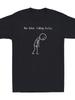 Black Printed TShirt Fashionable 'No Driving Today' Design, Simple Sad Little for Man Pattern, Short Sleeve Round Neck, Comfortable Casual Style, Suit