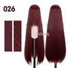 Bubuwig Synthetic Hair 100cm Long Straight Pure Color Cosplay Wigs Over 100 Colors Black White Red Blue Brown Wig Heat Resistant