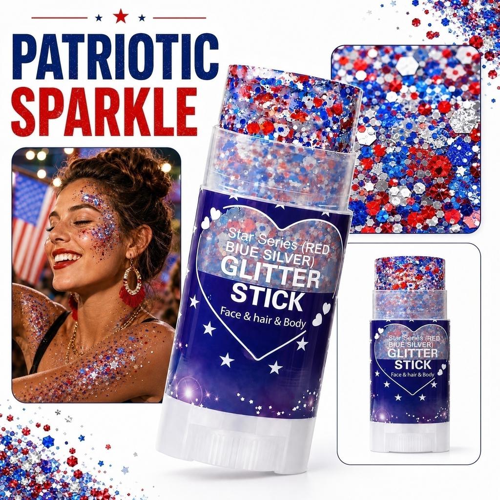 Glitter Stick for Face Hair and Body Star Series Large Capacity Easy Application for Festivals Parties Events DIY Art Craft