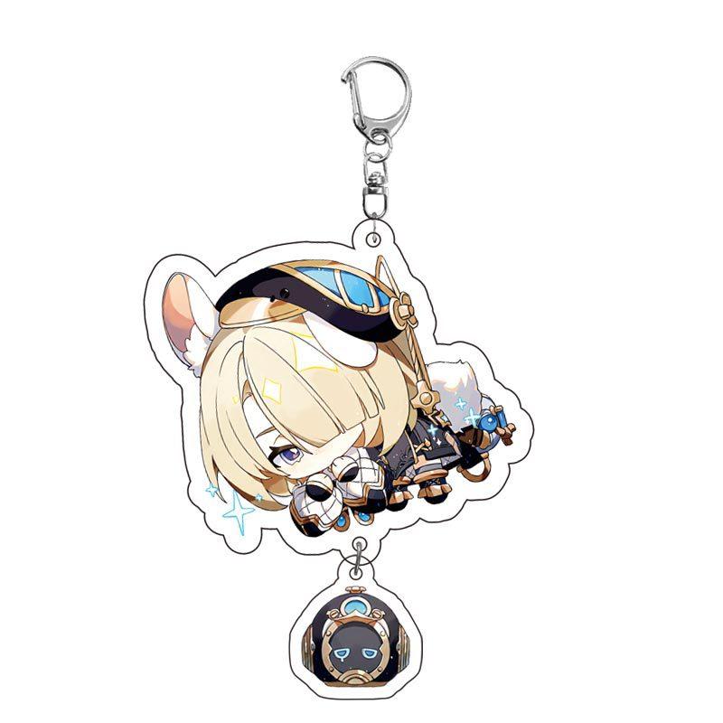 Game Keychains Acrylic Figure School Bag Keychian Holder Key Ring For Children Girl Men Accessories