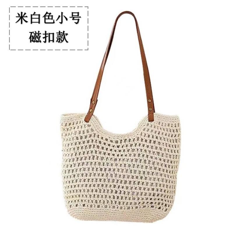 

Premium straw woven bag women s handwoven bag large capacity shoulder tote bag seaside vacation beach bag women s bag